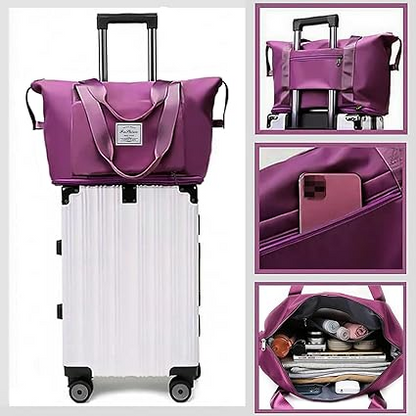 Large Capacity Waterproof Expandable Travel Bag . Dry with Wet Separation-available in a variety of colors