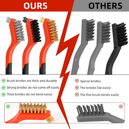 3 pieces wire cleaning brush