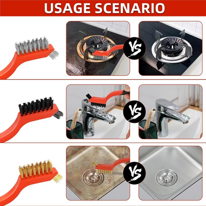 3 pieces wire cleaning brush