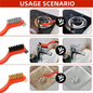 3 pieces wire cleaning brush