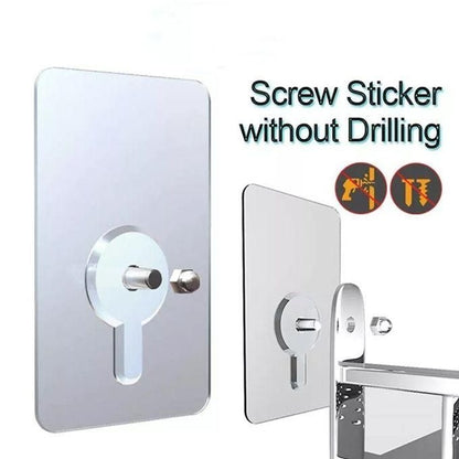 10 Pieces Punch Free Screw Mounting Hooks-Strong Adhesion