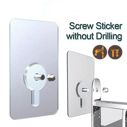 10 Pieces Punch Free Screw Mounting Hooks-Strong Adhesion