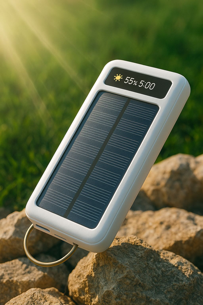 Solar Power  Bank With Inbuilt Cables-fast charging