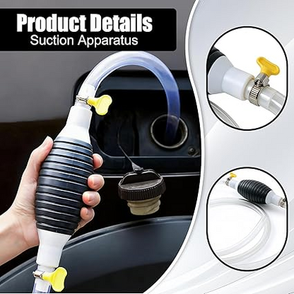 Multifunctional Liquid Siphon Pump, Large Diameter Manual Extractor for Gasoline-Home Use
