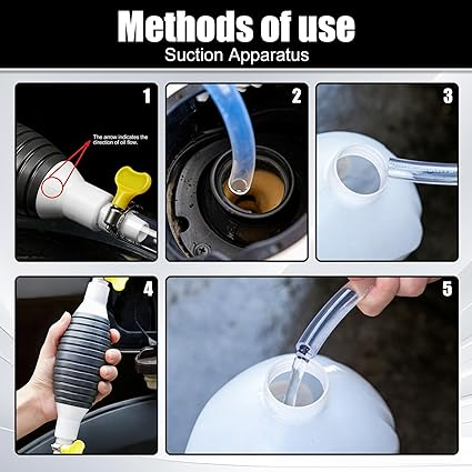 Multifunctional Liquid Siphon Pump, Large Diameter Manual Extractor for Gasoline-Home Use