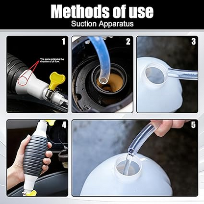 Multifunctional Liquid Siphon Pump, Large Diameter Manual Extractor for Gasoline-Home Use